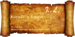 Korsós Laura névjegykártya